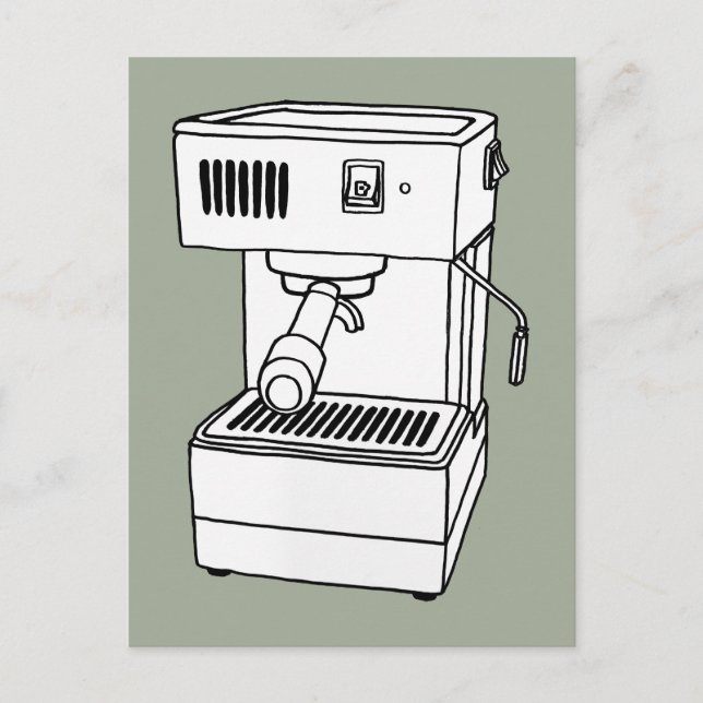 Espresso machine postcard (Front)