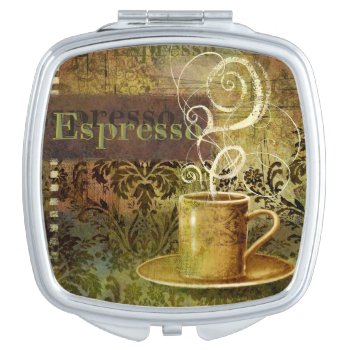 Espresso Makeup Mirror by AuraEditions at Zazzle
