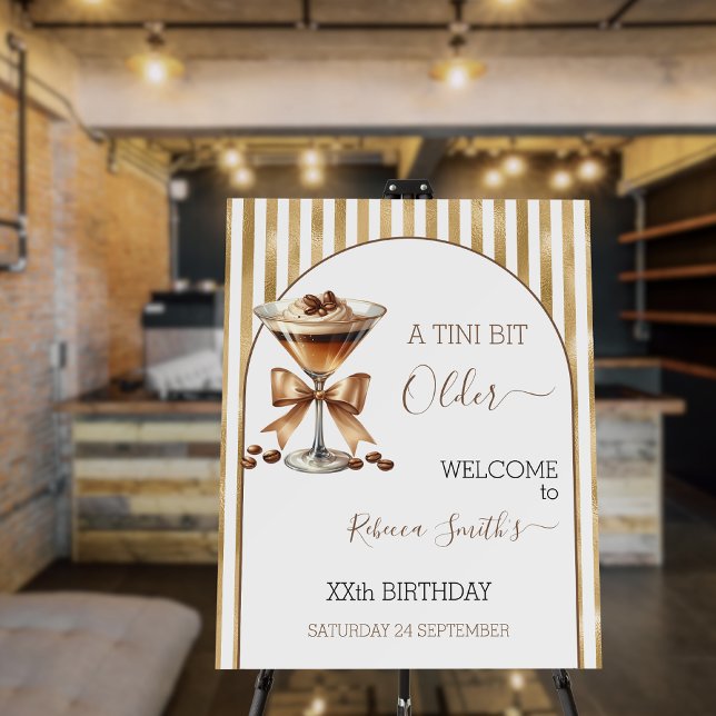 Espresso Martini A tini bit Older gold birthday Foam Board (Creator Uploaded)