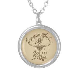 Espresso Martini Babe Silver Plated Necklace