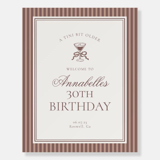 Espresso Martini Baby Brewing Coffee Welcome Foam Board (Front)