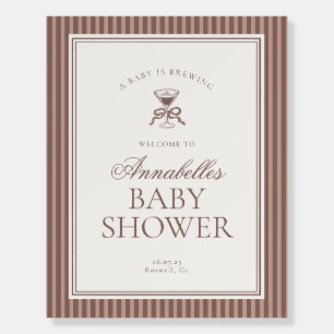 Espresso Martini Baby Brewing Coffee Welcome Foam Board