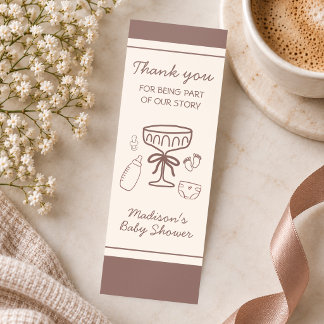 Espresso Martini Baby Shower Thank You Bookmarks