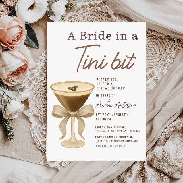Espresso Martini Bridal Shower Invitation (Creator Uploaded)