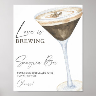 Espresso Martini Bridal shower sangria bar Poster