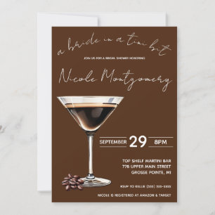 Espresso Martini Bride in a Tini Bit Bridal Shower Invitation