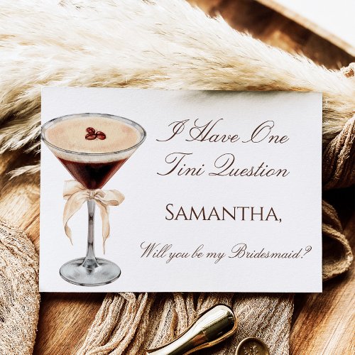 Espresso Martini Bridesmaid Proposal Card