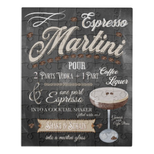 Espresso Martini Chalkboard Recipe Jigsaw Puzzle