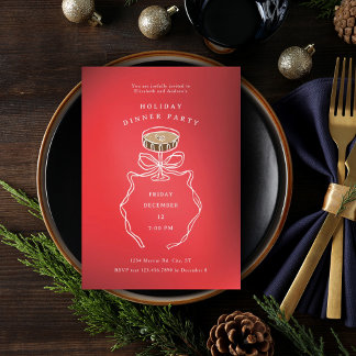 Espresso Martini Christmas Dinner Party Invitation