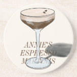 Espresso Martini Coaster<br><div class="desc">Add a touch of sophistication to your cocktail hour with our Watercolor Espresso Martini Coasters, featuring a stunning hand-painted depiction of this classic cocktail. Each coaster is adorned with a beautifully rendered watercolor illustration, capturing the elegance and allure of the Espresso martini. The subtle hues and delicate brushstrokes of the...</div>