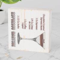 Engraved Espresso Martini Wooden Box Set