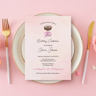 Espresso Martini Cocktail Birthday Invitation