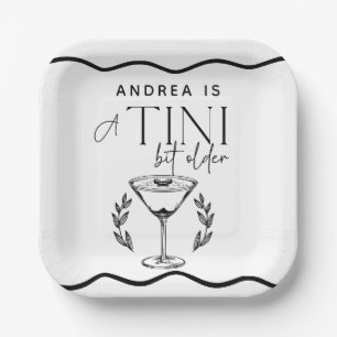 Espresso Martini Cocktail Birthday Paper Plates