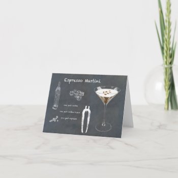 Espresso Martini Cocktail Card by karenfoleyphoto at Zazzle