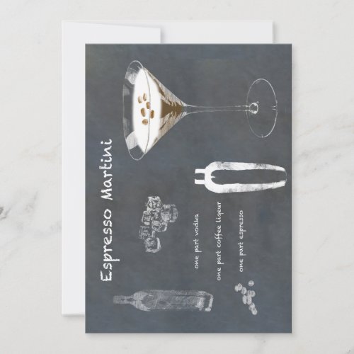 Espresso Martini Cocktail Invitation