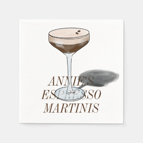 Espresso Martini cocktail   Napkins