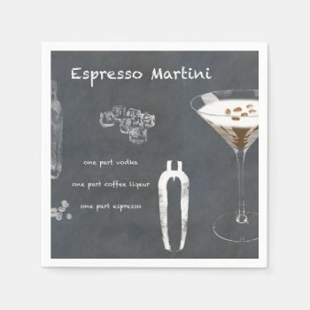 Espresso Martini Cocktail Napkins by karenfoleyphoto at Zazzle