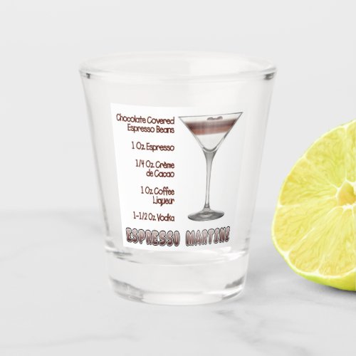 Espresso Martini Cocktail Recipe Art Shot Glass