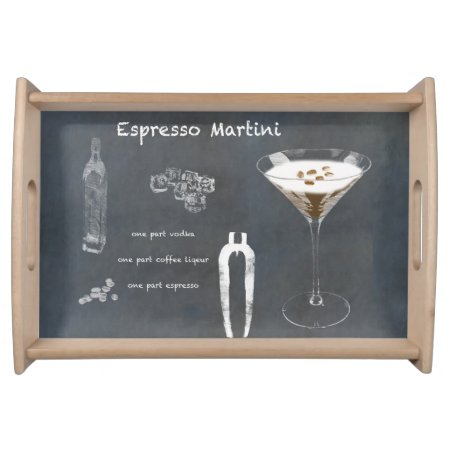 Espresso Martini Cocktail Serving Tray