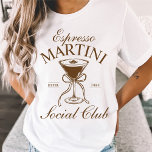 Espresso Martini Cocktail Social Club T-Shirt<br><div class="desc">This shirt is a perfect gift or shirt for your bridal party! Customize the date and the words to your liking.</div>