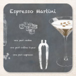 Espresso Martini Cocktail Square Paper Coaster at Zazzle
