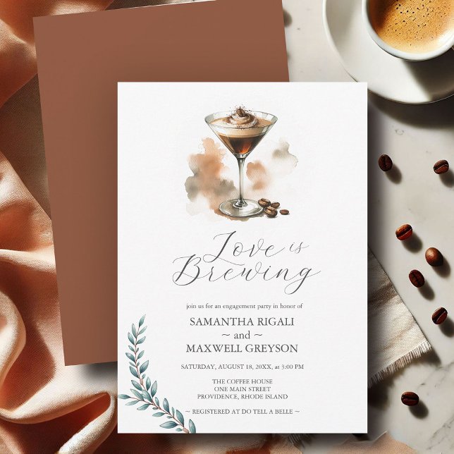 Espresso Martini Coffee Bridal Shower Invitation (Creator Uploaded)