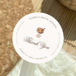 Espresso Martini Coffee Bridal Shower Thank You Classic Round Sticker<br><div class="desc">Enjoy your bridal shower with these stylish stickers,  featuring custom text & coffee theme design. Easily add your details by clicking on the "personalize" option.</div>