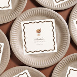 Espresso Martini Coffee Wavy Bridal Shower Party Napkins<br><div class="desc">Enjoy your bridal shower with these stylish paper napkins,  featuring custom text & coffee theme design. Easily add your details by clicking on the "personalize" option.</div>