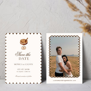 Espresso Martini Coquette French Vintage Wedding Save The Date