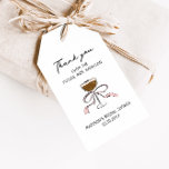 Espresso Martini Hand Drawn Bridal Shower Gift Tags<br><div class="desc">Celebrate the bride-to-be in style with our whimsical bridal shower thank you gift tags! The highlight of this design is a beautifully hand-drawn espresso martini glass adorned with a soft pink bow, symbolizing the blend of sophistication and lighthearted fun. The quirky handwritten font exudes a personal touch, making each tag...</div>
