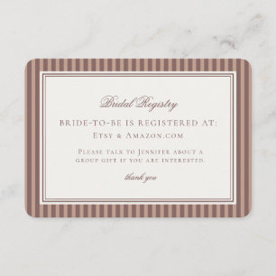 Espresso Martini Love Brewing Bridal Registry Enclosure Card