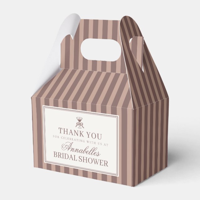 Espresso Martini Love Brewing Coffee Bridal Shower Favor Boxes (Front Side)