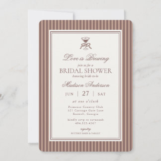 Espresso Martini Love Brewing Coffee Bridal Shower Invitation