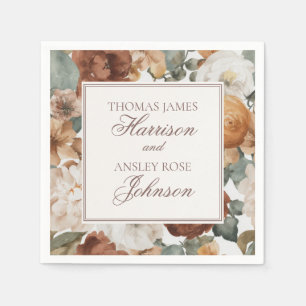 Espresso Martini Love Brewing Coffee Wedding Napkins