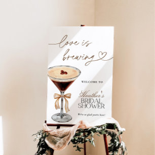Espresso Martini Love Is Brewing Bridal Shower  Foam Board
