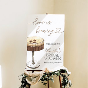 Espresso Martini Love Is Brewing Bridal Shower  Foam Board