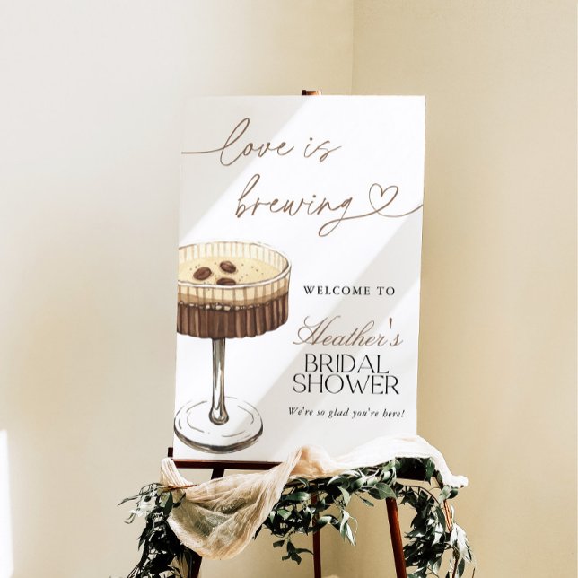 Espresso Martini Love Is Brewing Bridal Shower  Foam Board (Creator Uploaded)