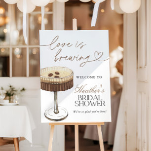 Espresso Martini Love Is Brewing Bridal Shower  Foam Board