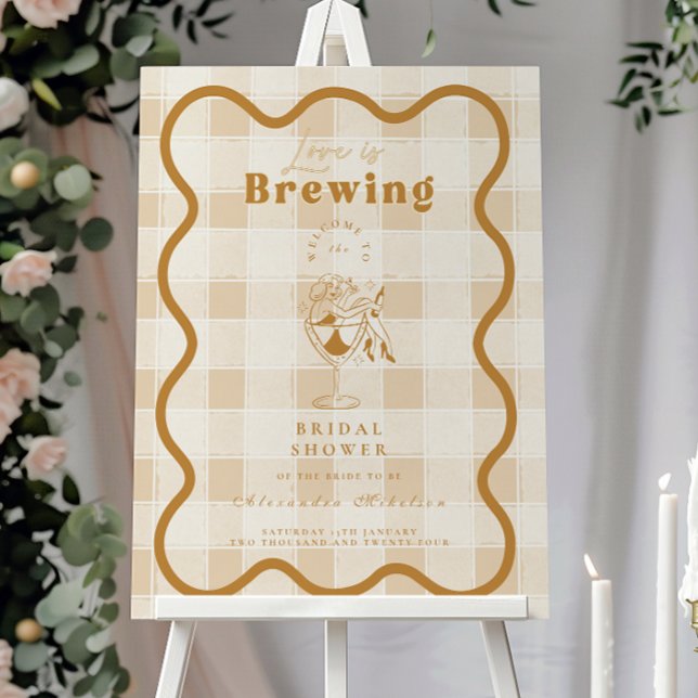  Espresso Martini Love is Brewing Bridal Shower  Foam Board (Creator Uploaded)
