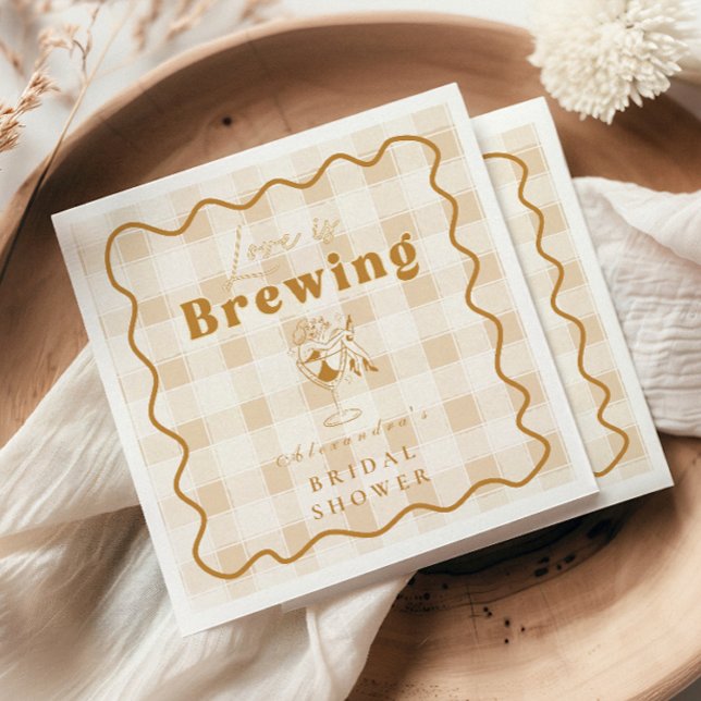 Espresso Martini Love is Brewing Bridal Shower  Napkins (Creator Uploaded)