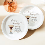Espresso Martini Love Is Brewing Bridal Shower  Paper Plates<br><div class="desc">Espresso Martini Love Is Brewing Bridal Shower Paper Plates
This lovely Bridal Shower Paper Plates features hand-painted watercolor espresso martini and modern typography. A perfect way to accent your loved ones to your special day! Easily edit most wording to match your event! Text colors are fully editable!</div>