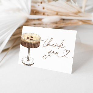 Espresso Martini Love Is Brewing Bridal Shower  Thank You Card