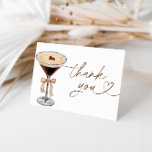 Espresso Martini Love Is Brewing Bridal Shower  Thank You Card<br><div class="desc">Espresso Martini Love Is Brewing Bridal Shower features hand-painted espresso martini and modern typography. A perfect way to thank your loved ones to your special day! Easily edit most wording to match your event! Text colors are fully editable!</div>