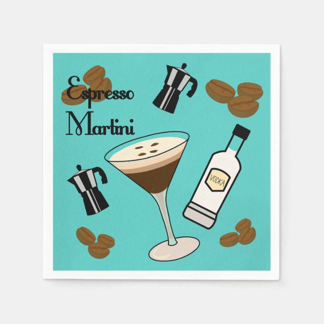 Espresso Martini Napkins (Front)