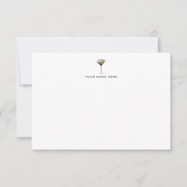 Espresso Martini Notecard (Front)