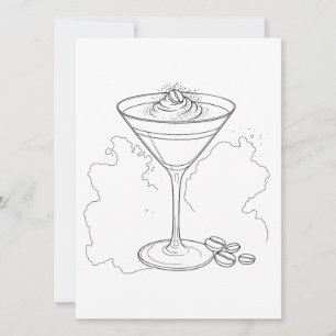 Espresso Martini Paint and Sip Pictures Invitation