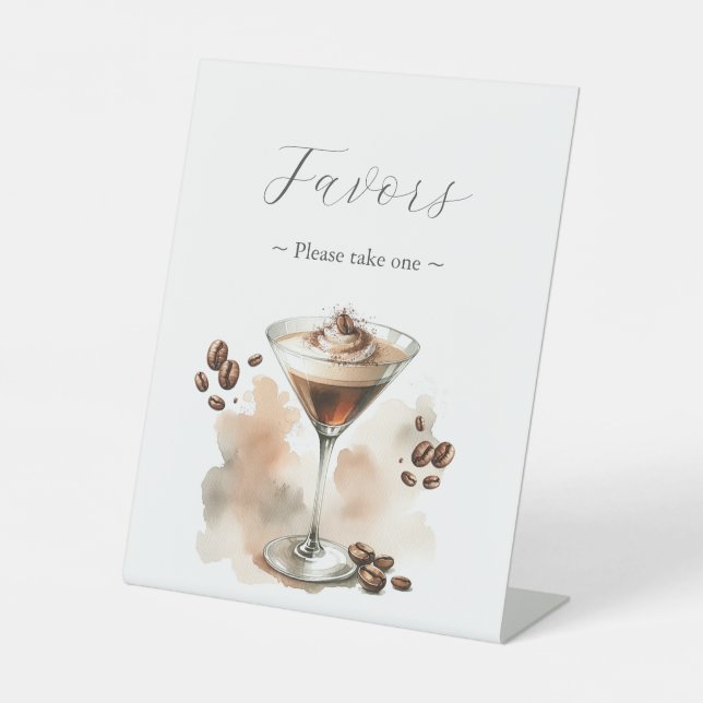 Espresso Martini Party Favors Sign (Front)