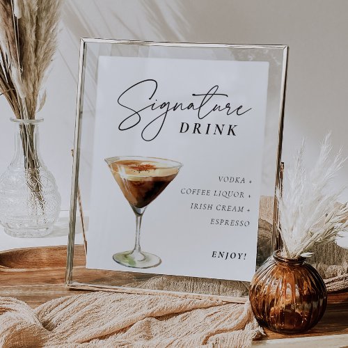 Espresso Martini Sign Signature Drink