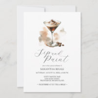 Espresso Martini Sip & Paint Party Invites