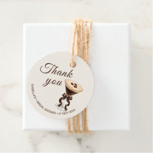Espresso Martini Thank You Bridal Shower Favor Tags